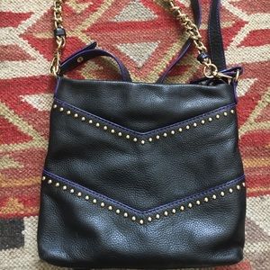 Leather cross-over bag by Oryany (Bloomingdales).
